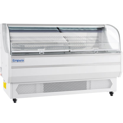 71" White Commercial Open Refrigerated Display - 15.9 cu ft