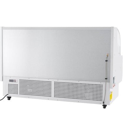 71" White Commercial Open Refrigerated Display - 15.9 cu ft