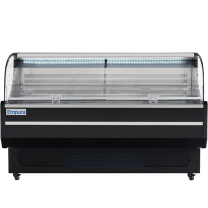 71" Black Commercial Open Refrigerated Display - 15.9 cu ft