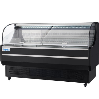 71" Black Commercial Open Refrigerated Display - 15.9 cu ft