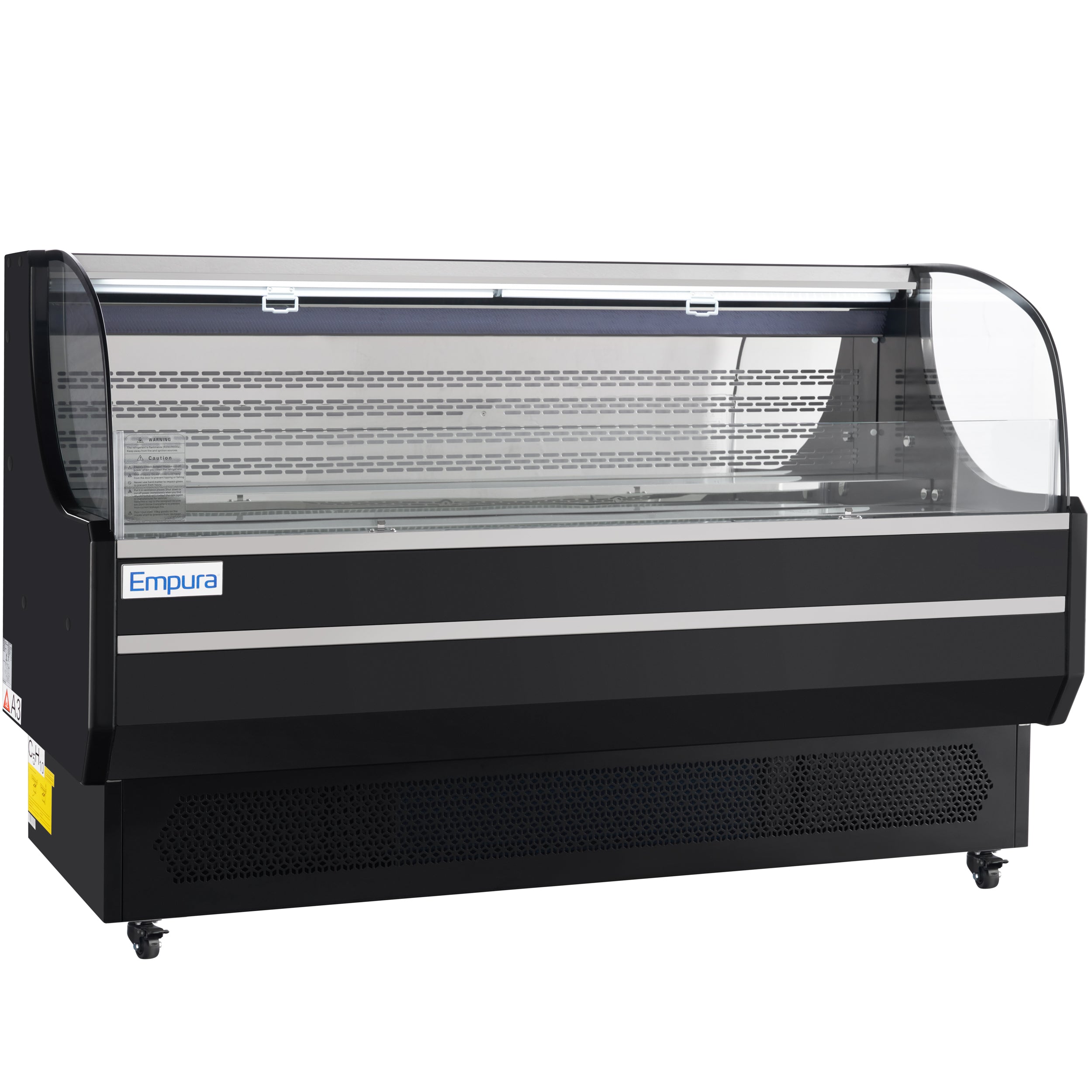 71" Black Commercial Open Refrigerated Display - 15.9 cu ft