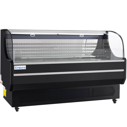 71" Black Commercial Open Refrigerated Display - 15.9 cu ft