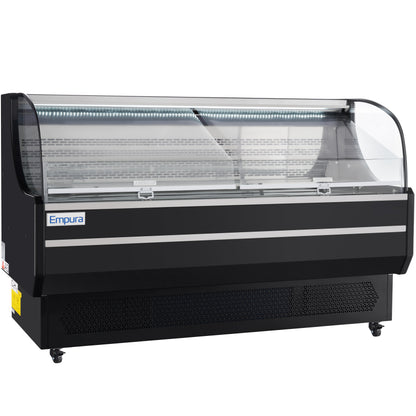 71" Black Commercial Open Refrigerated Display - 15.9 cu ft