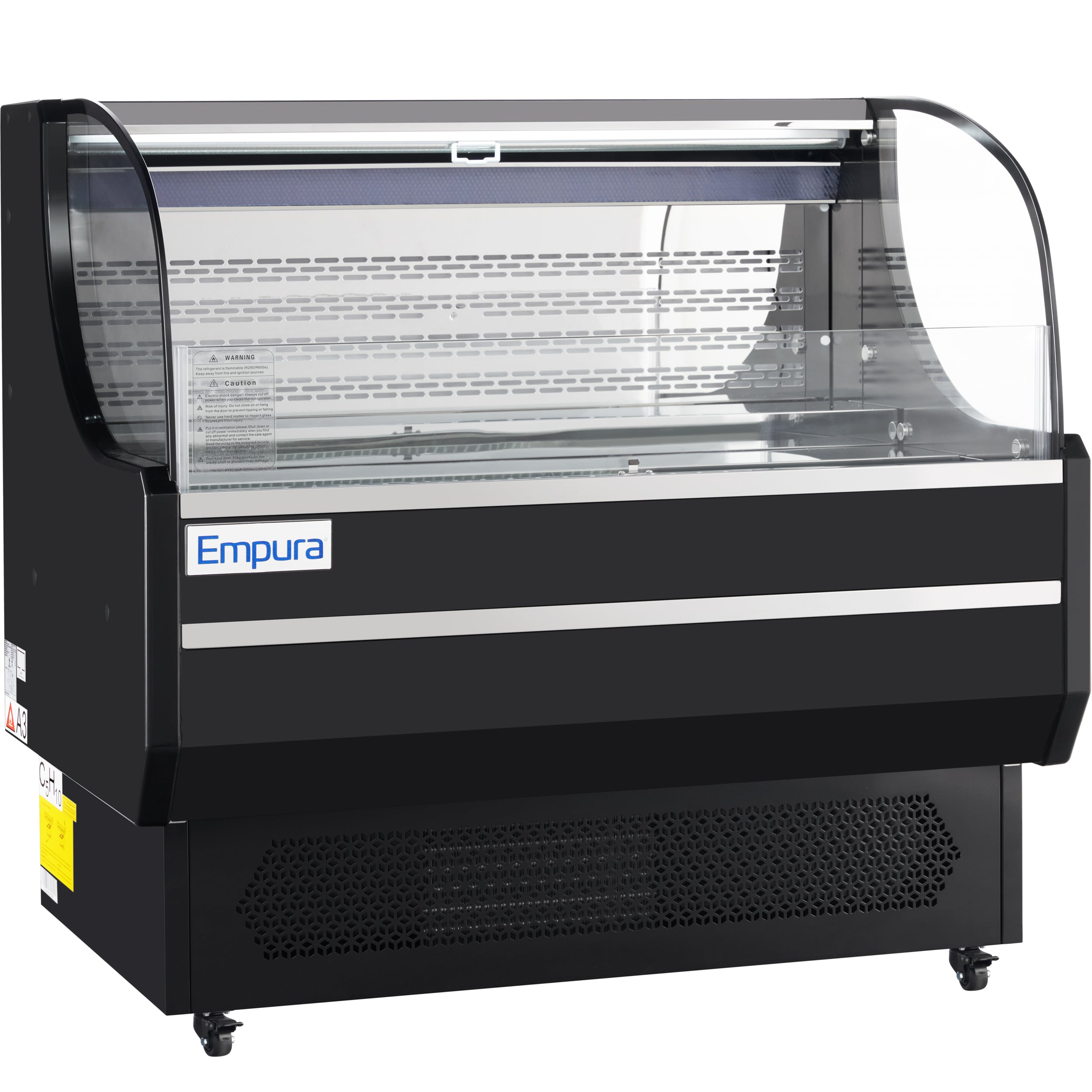 47" Black Commercial Open Refrigerated Display - 10.3 cu ft