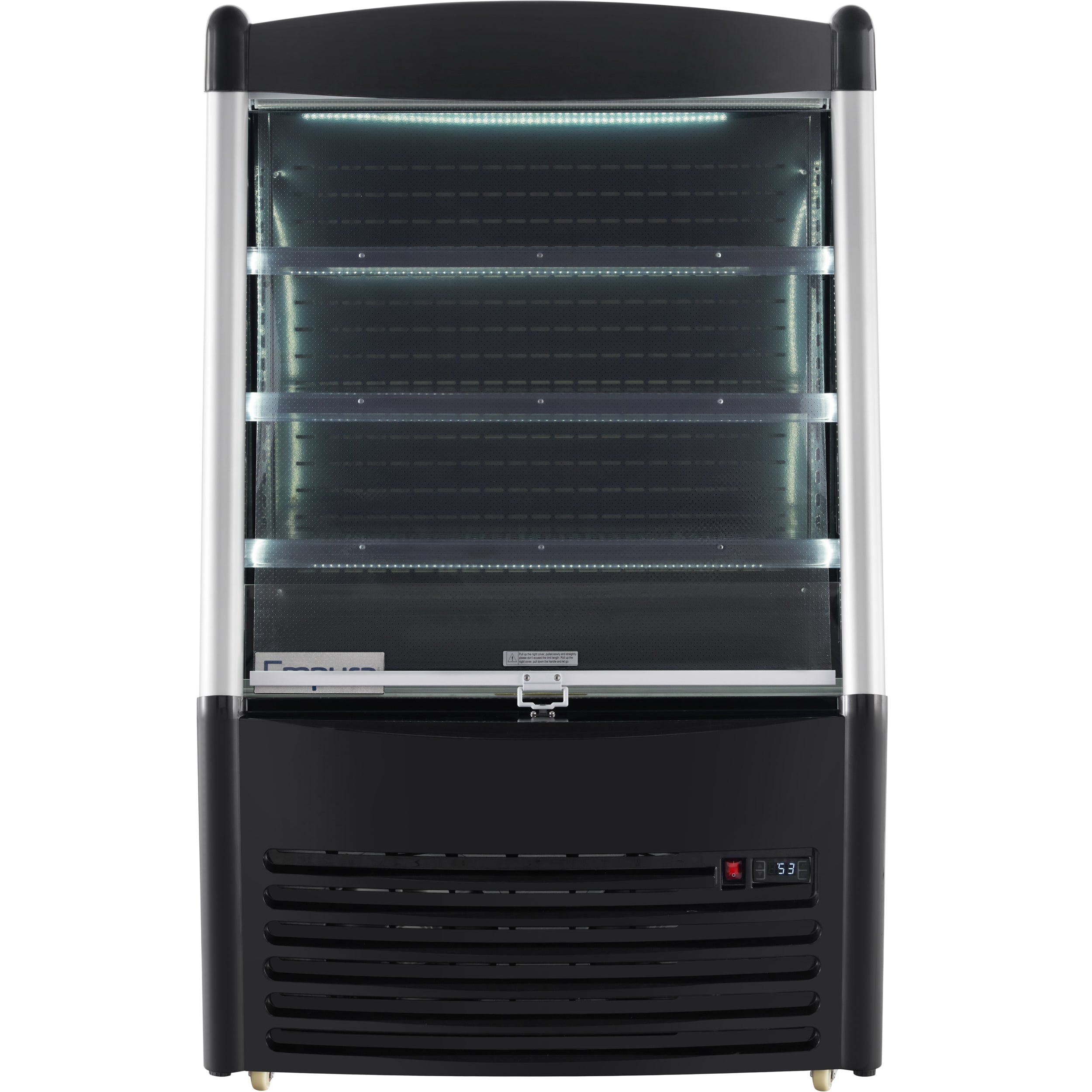 36" Black Commercial Open Refrigerated Display - 11.3 cu ft