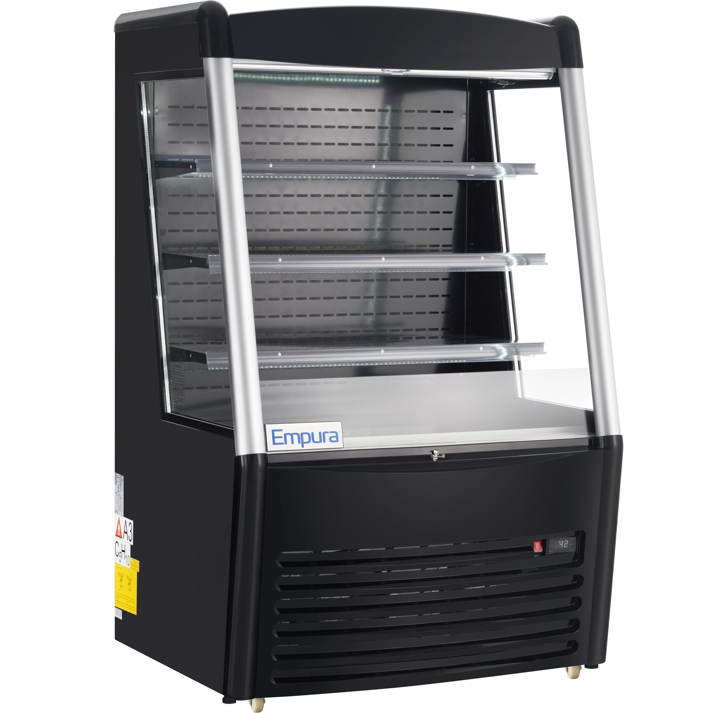 36" Black Commercial Open Refrigerated Display - 11.3 cu ft