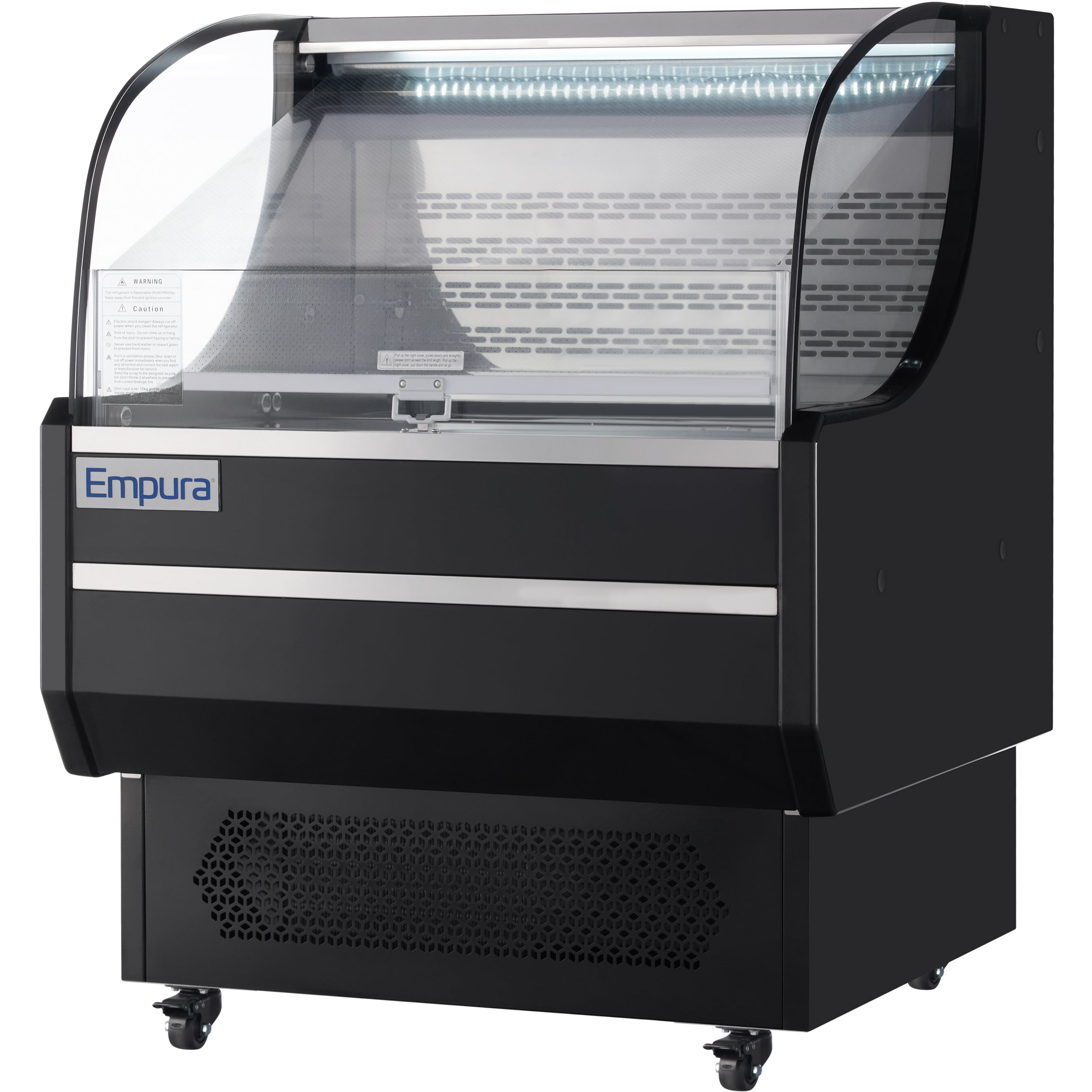 36" Black Commercial Open Refrigerated Display - 7.5 cu ft