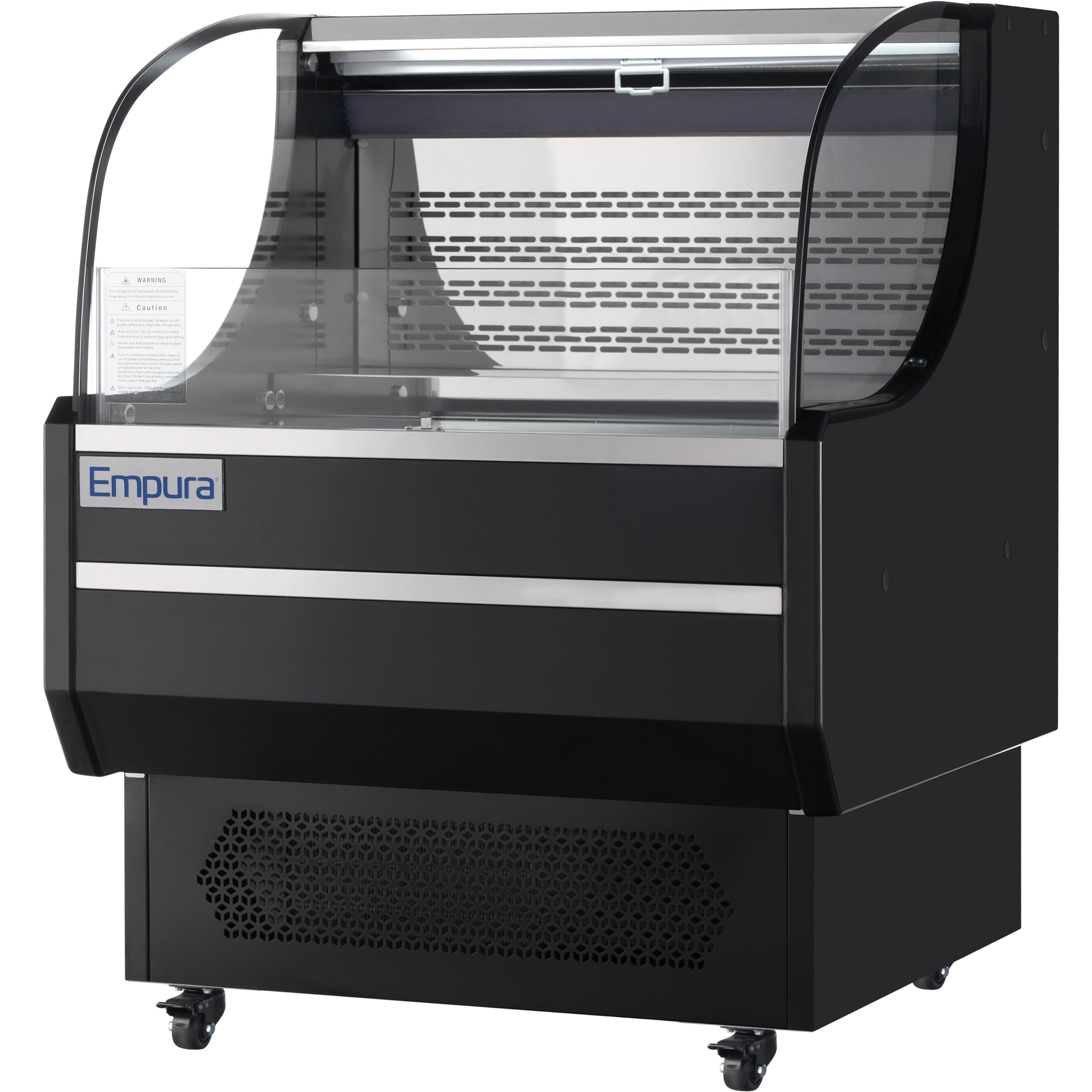 36" Black Commercial Open Refrigerated Display - 7.5 cu ft
