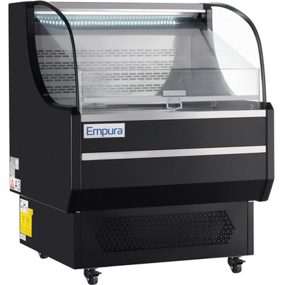 36" Black Commercial Open Refrigerated Display - 7.5 cu ft