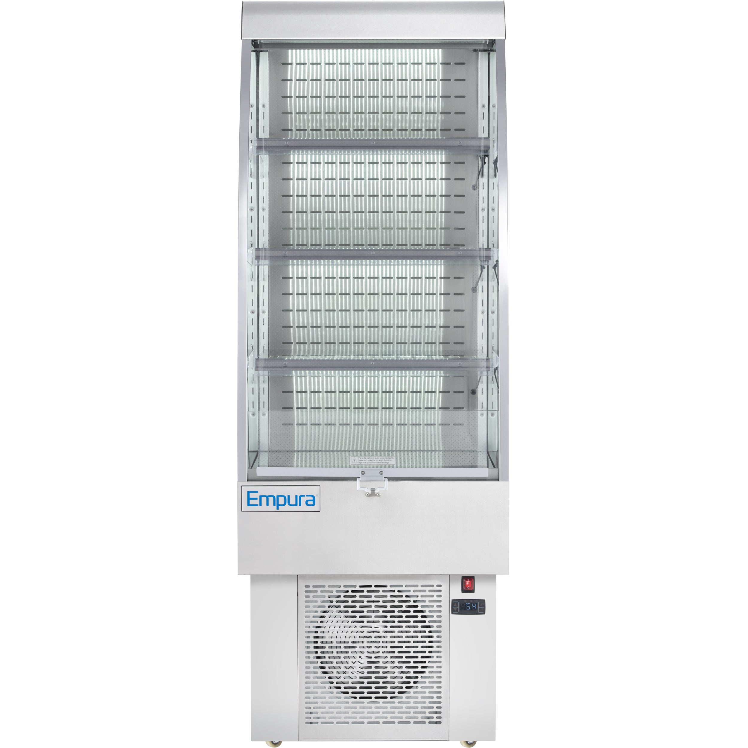 24" Stainless Steel Commercial Open Refrigerated Display Case - 8.8 cu ft