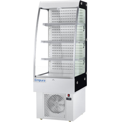 24" Stainless Steel Commercial Open Refrigerated Display Case - 8.8 cu ft