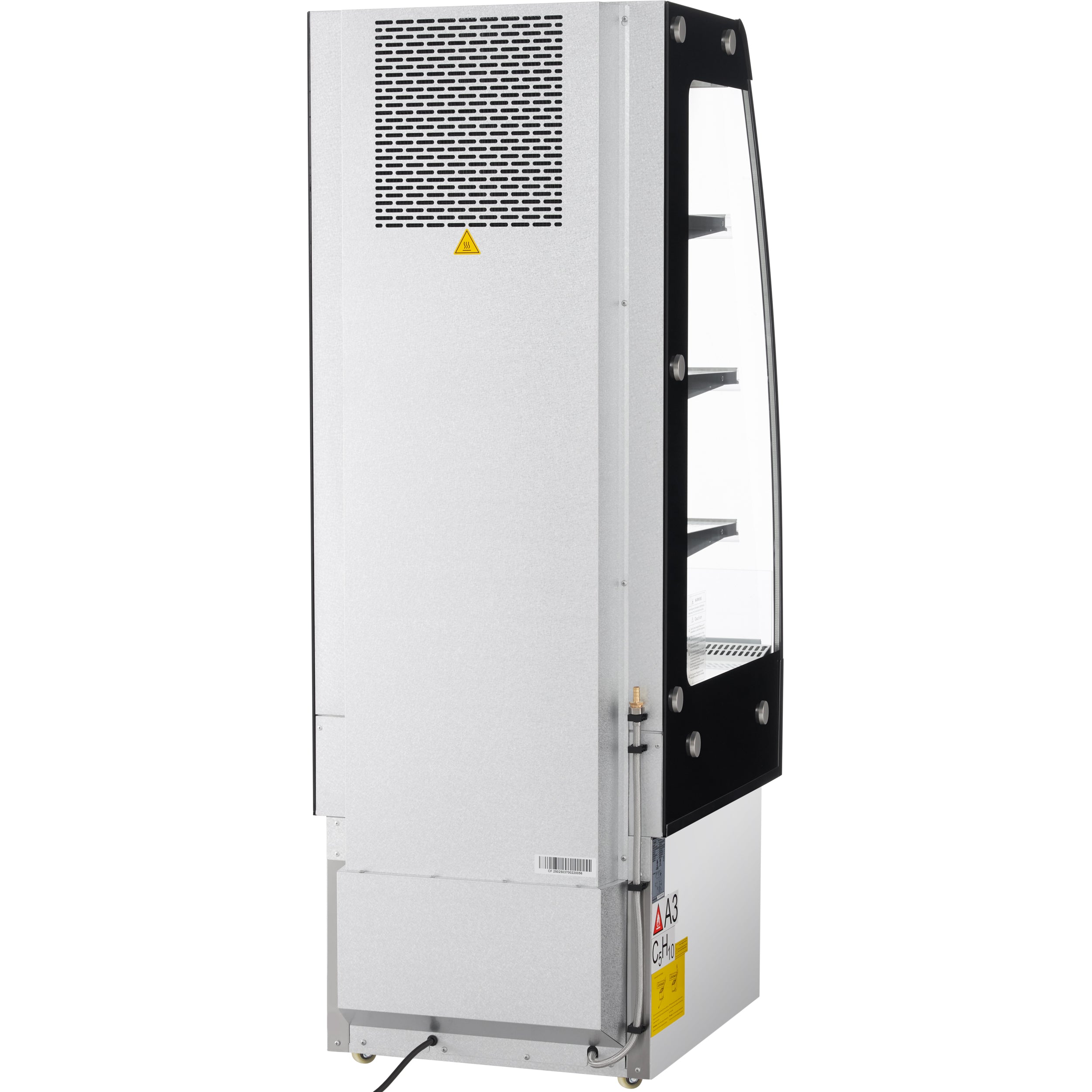 24" Stainless Steel Commercial Open Refrigerated Display Case - 8.8 cu ft