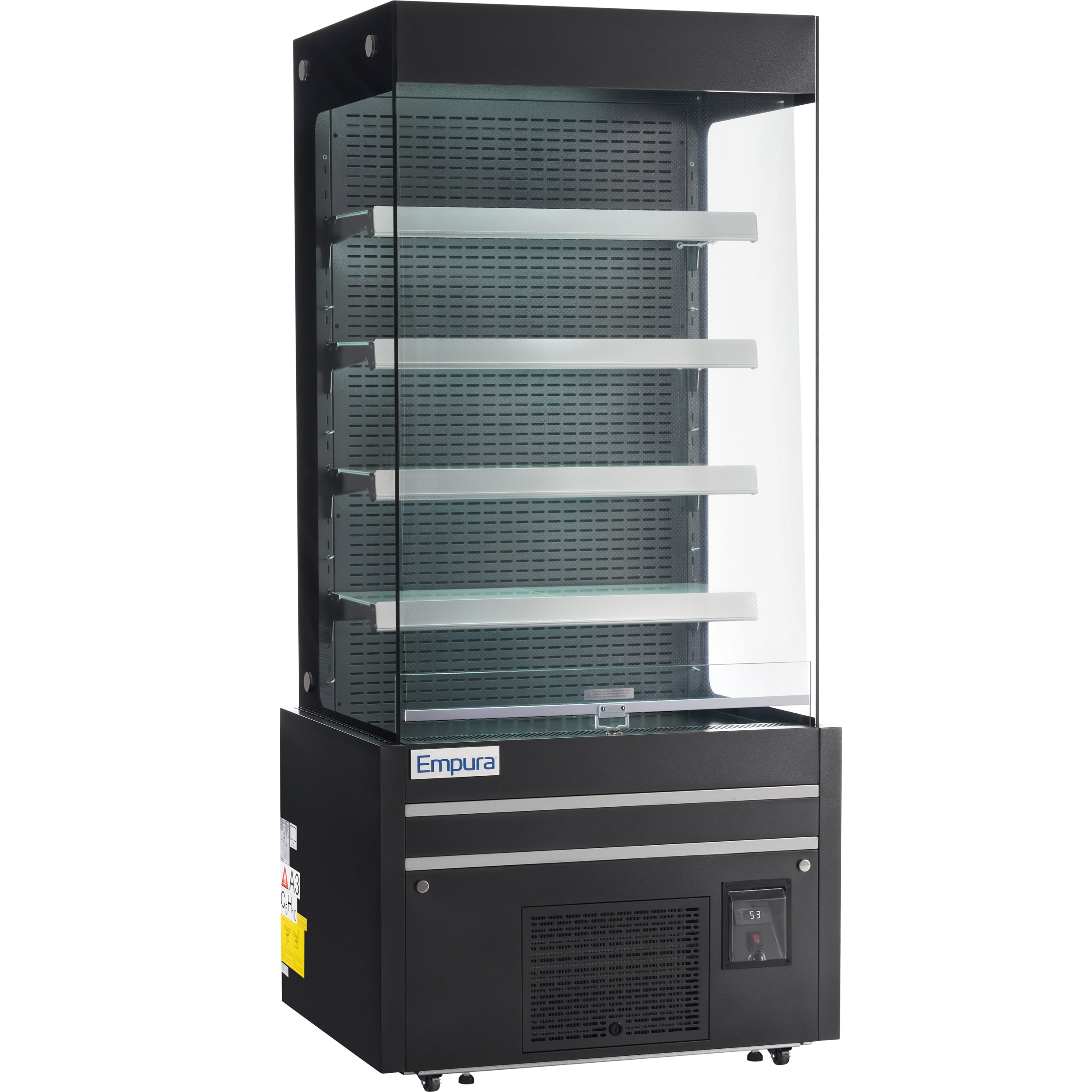 29" Black Commercial Open Refrigerated Display - 17.6 cu ft