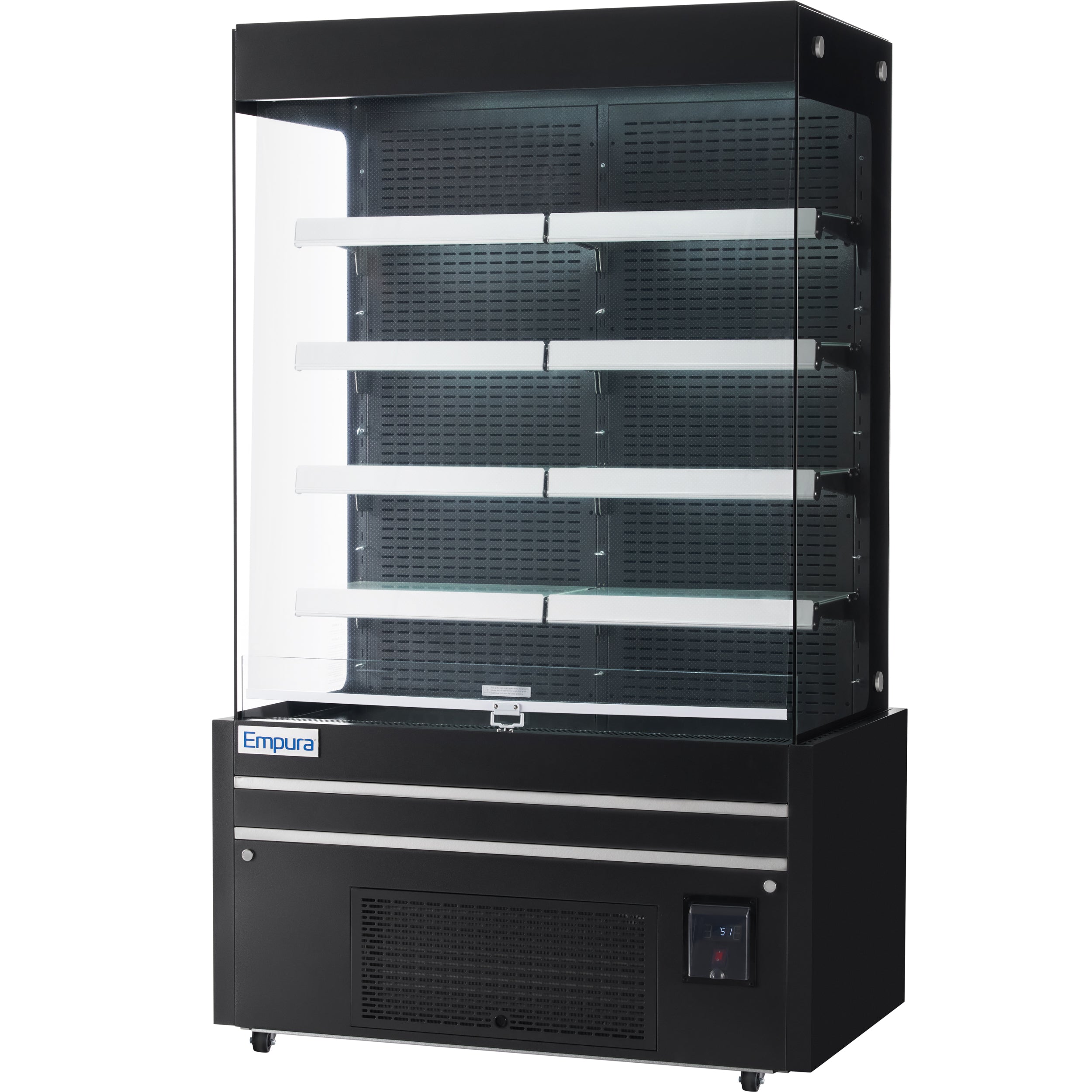 48" Black Commercial Open Refrigerated Display - 26.8 cu ft