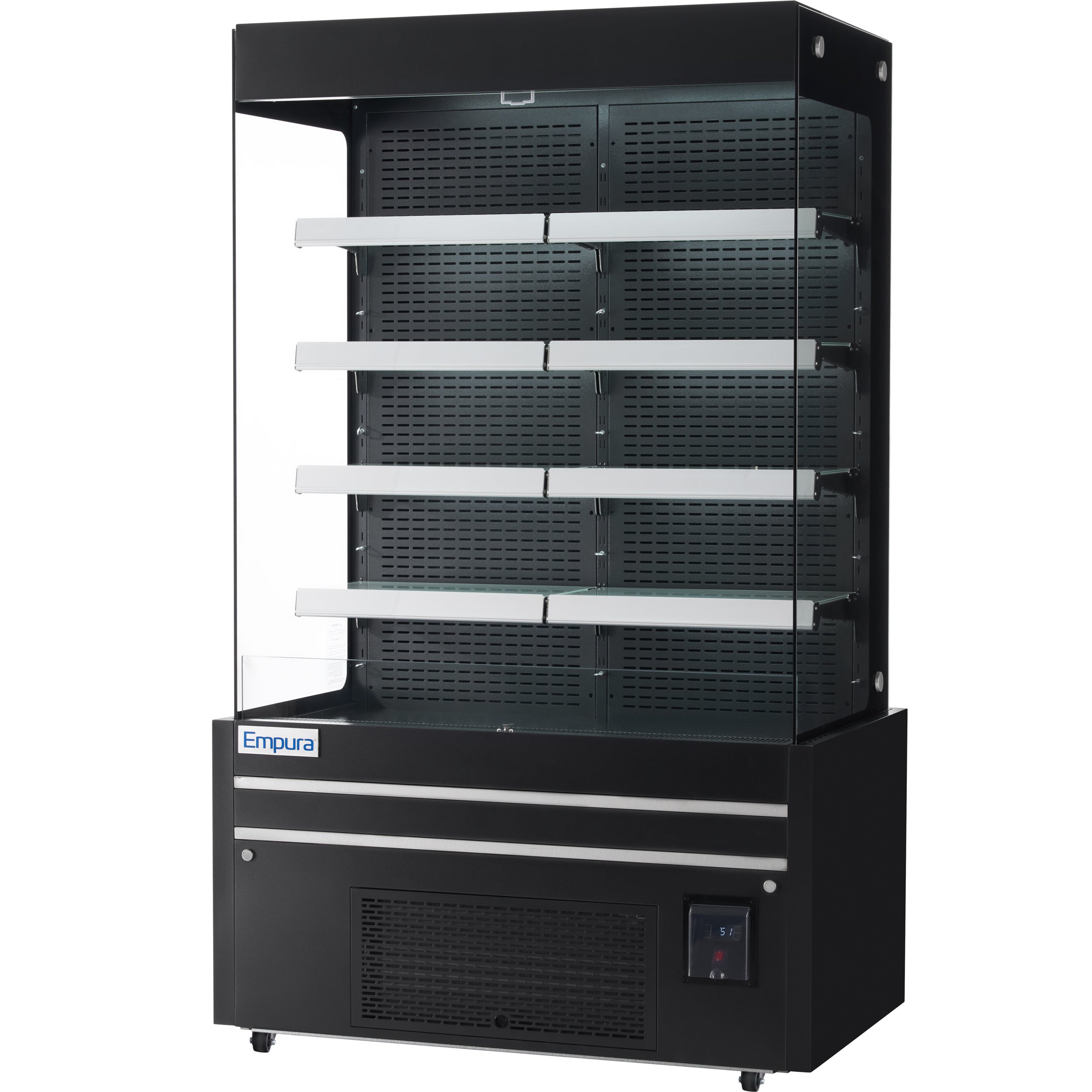 48" Black Commercial Open Refrigerated Display - 26.8 cu ft