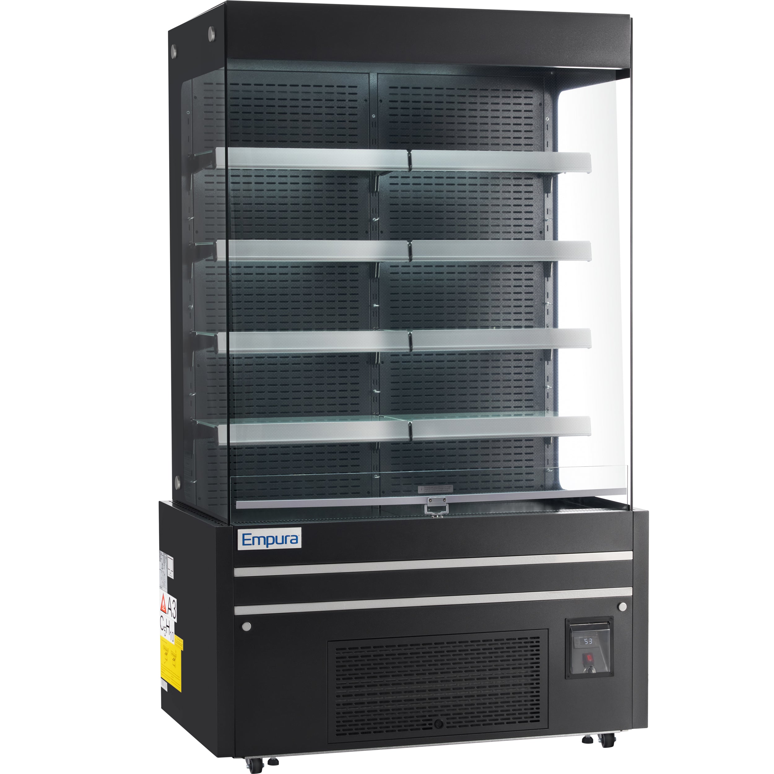 48" Black Commercial Open Refrigerated Display - 26.8 cu ft