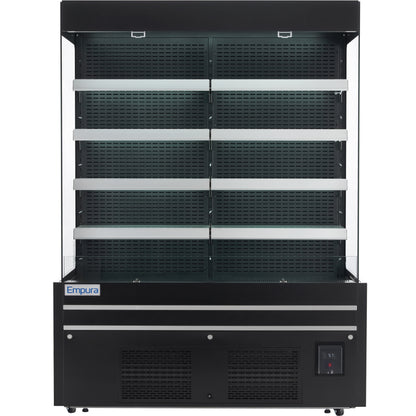 60" Black Commercial Open Refrigerated Display - 33.9 cu ft
