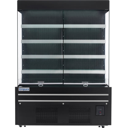 60" Black Commercial Open Refrigerated Display - 33.9 cu ft
