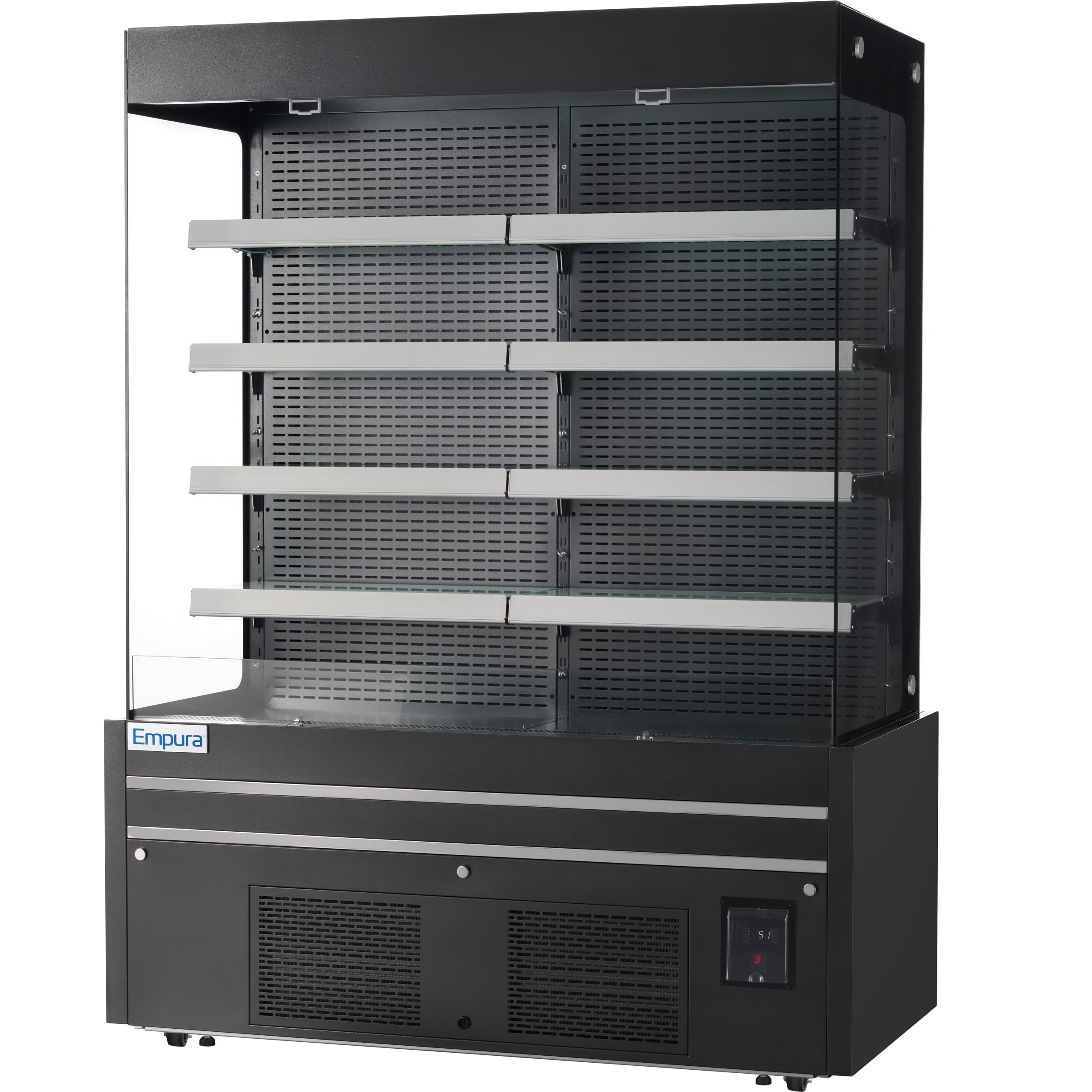 60" Black Commercial Open Refrigerated Display - 33.9 cu ft