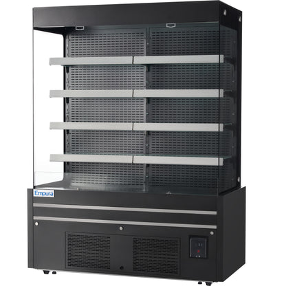 60" Black Commercial Open Refrigerated Display - 33.9 cu ft