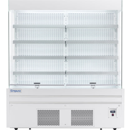 72" White Commercial Open Refrigerated Display - 40.9 cu ft