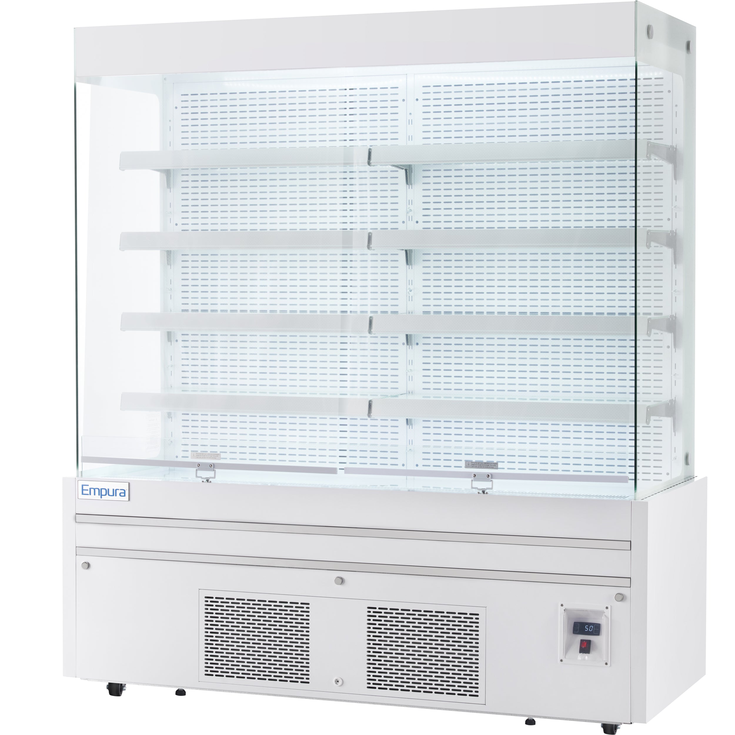 72" White Commercial Open Refrigerated Display - 40.9 cu ft