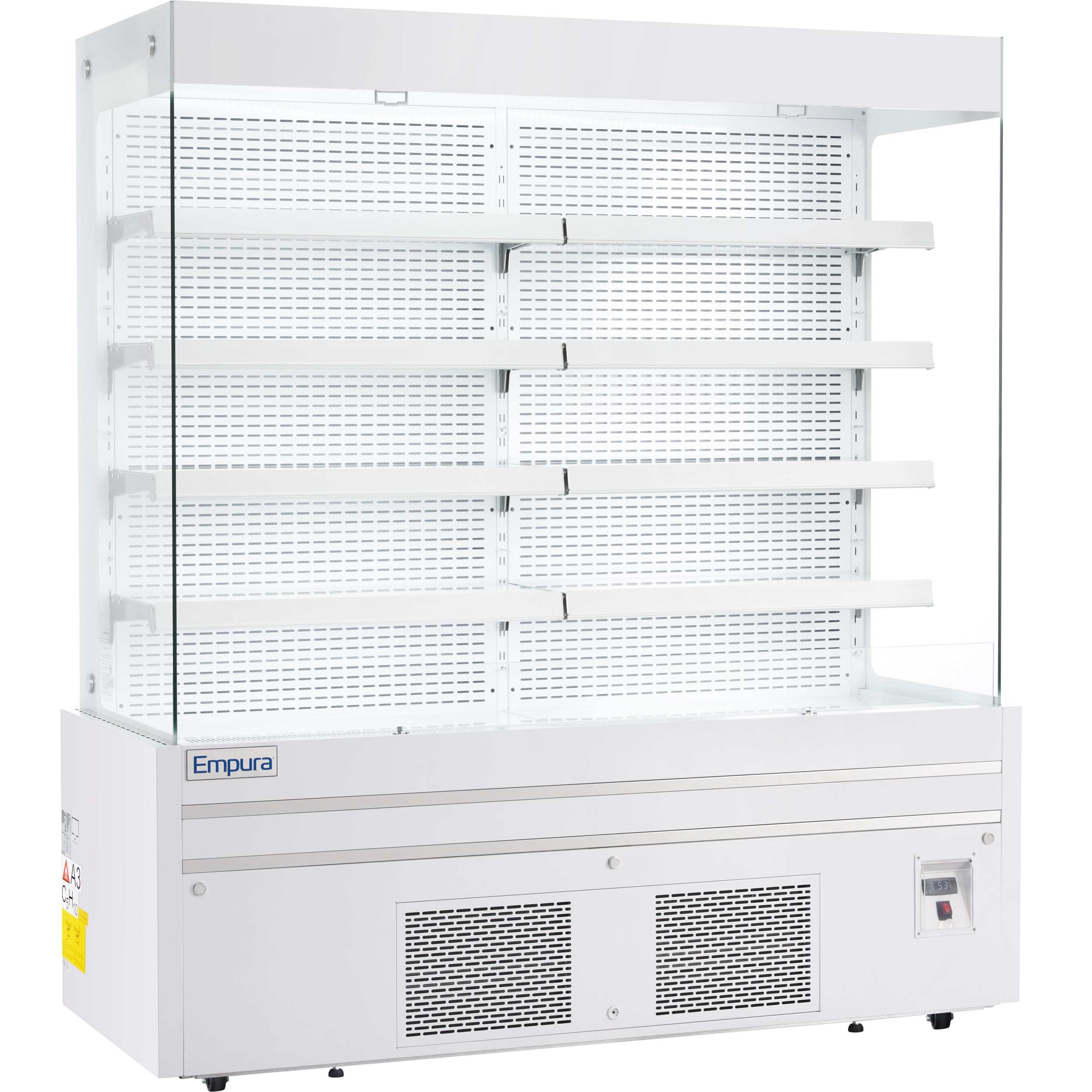 72" White Commercial Open Refrigerated Display - 40.9 cu ft