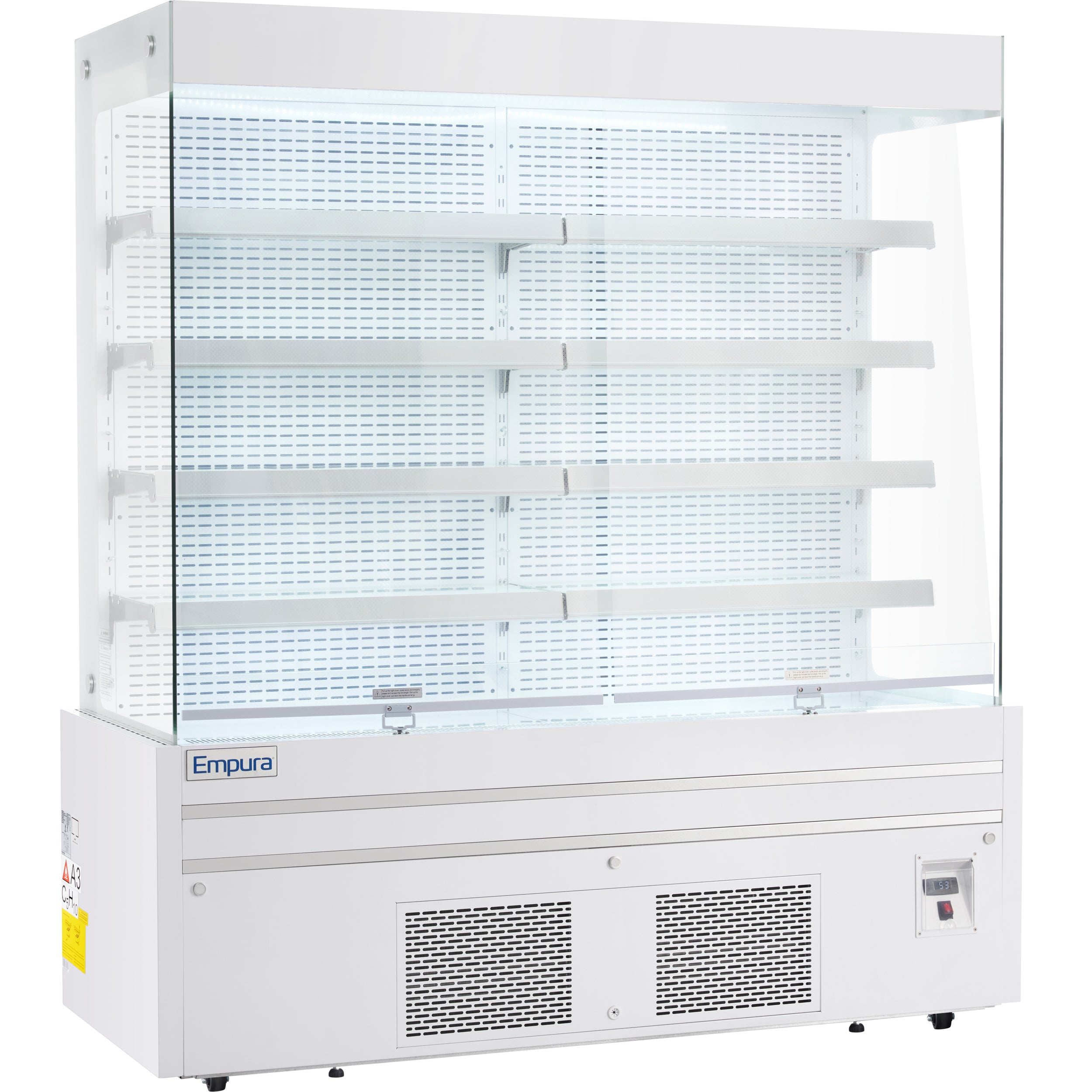 72" White Commercial Open Refrigerated Display - 40.9 cu ft