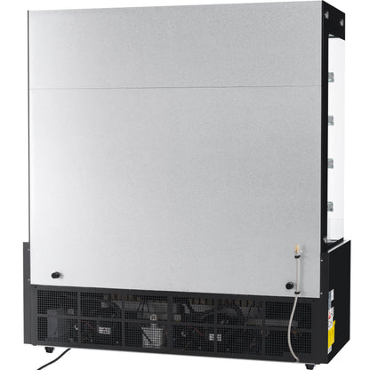 72" Black Commercial Open Refrigerated Display - 40.9 cu ft