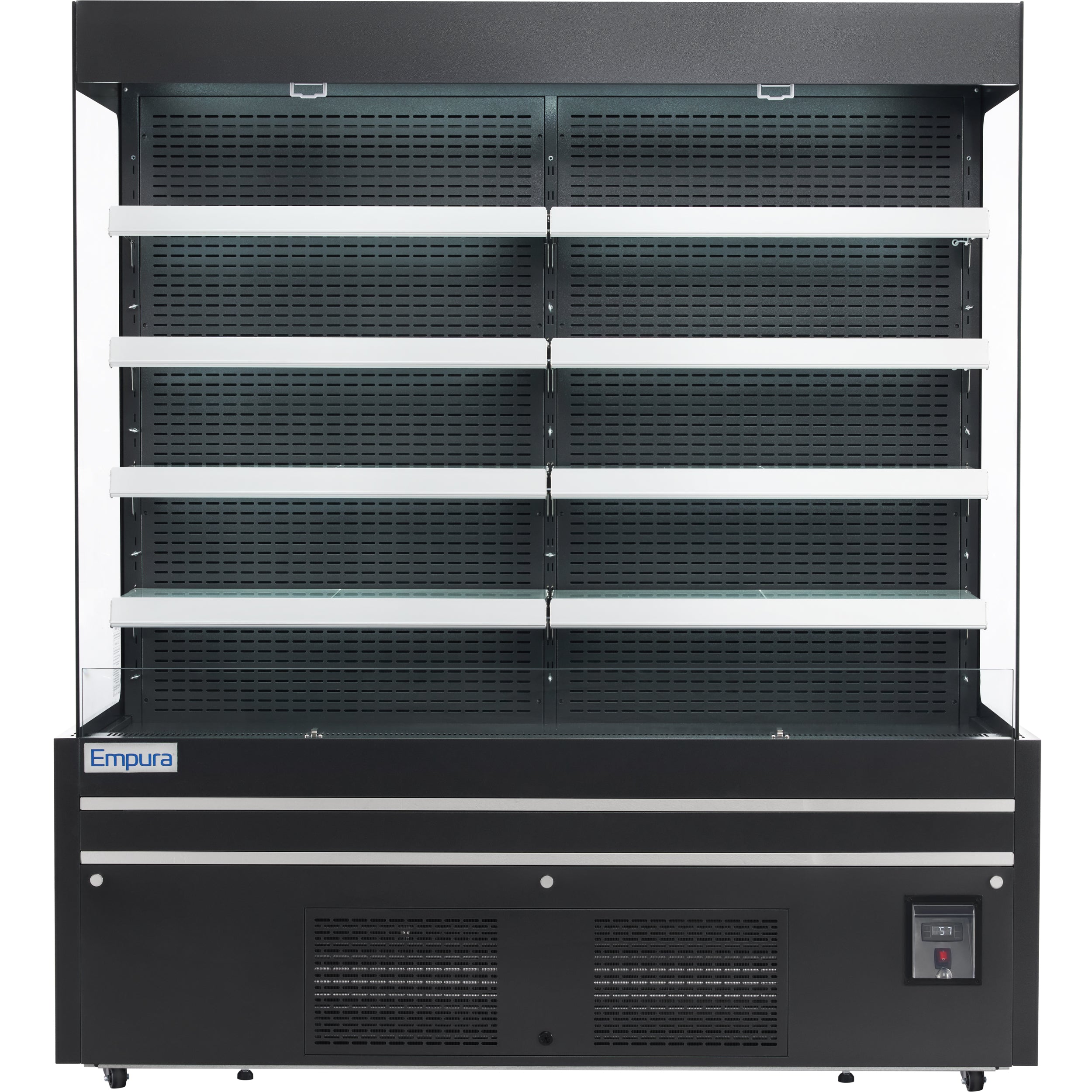 72" Black Commercial Open Refrigerated Display - 40.9 cu ft