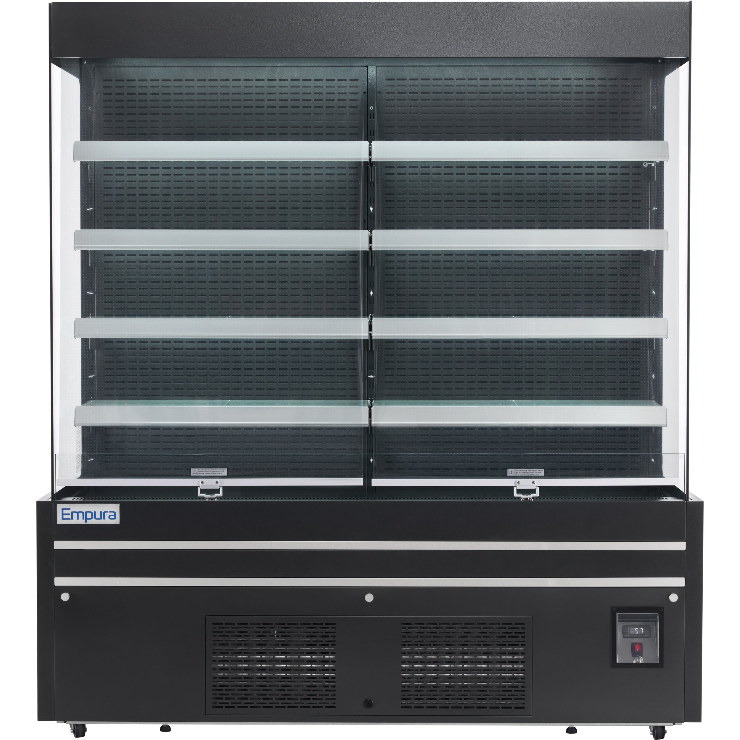 72" Black Commercial Open Refrigerated Display - 40.9 cu ft