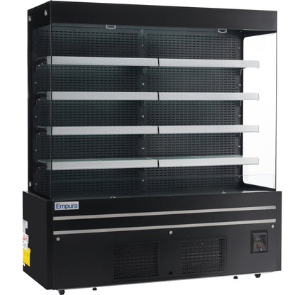 72" Black Commercial Open Refrigerated Display - 40.9 cu ft