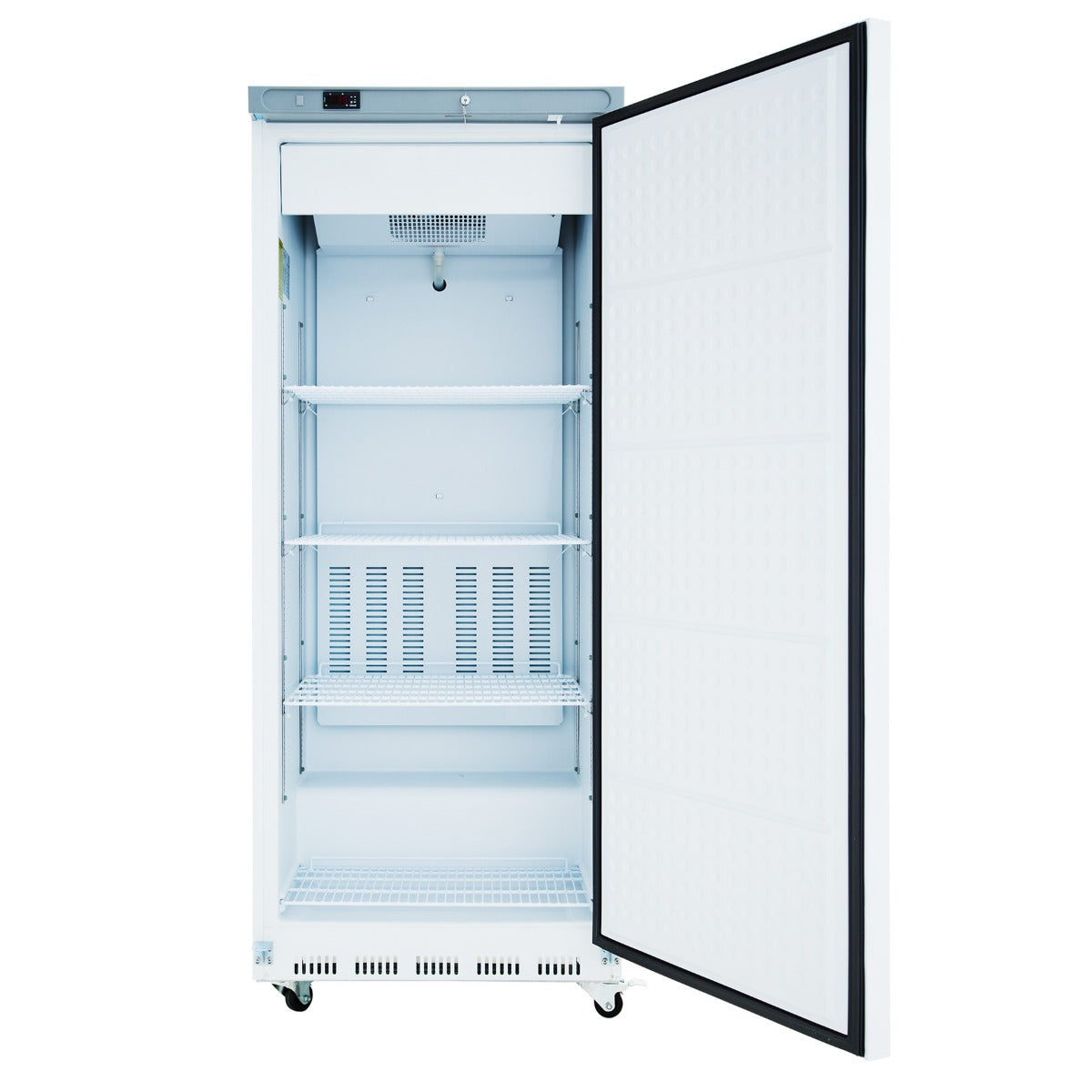 Empura E-KB25WF 30.6" Reach In Bottom-Mount White Upright Freezer With 1 Full-Height Solid Door - 110 Volts