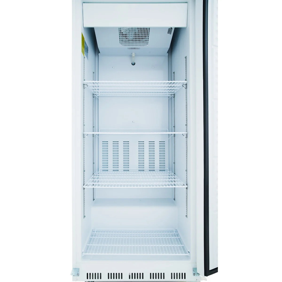 Empura E-KB25WR 30.6" Reach In Bottom-Mount White Upright Refrigerator With 1 Full-Height Solid Door - 110 Volts