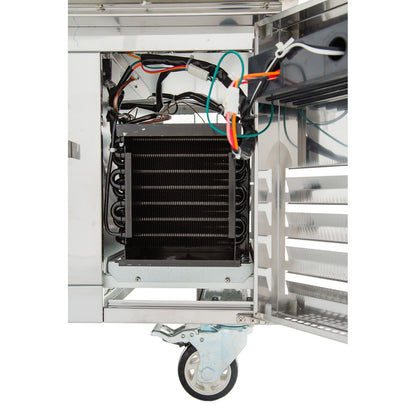 50" 2 Drawer Refrigerated Commercial Chef Base - 12" Depth Pan Equipment Stand, Refrigerated Base Empura