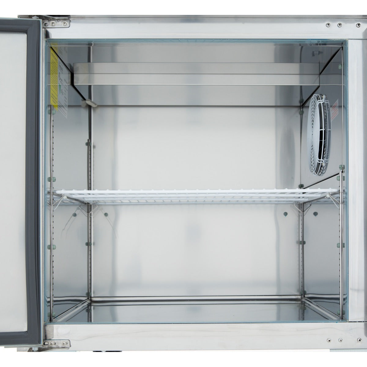 47" 1 Door Commercial Refrigerated Stainless Steel Pizza Prep Table Refrigerated Counter, Pizza Prep Table Empura