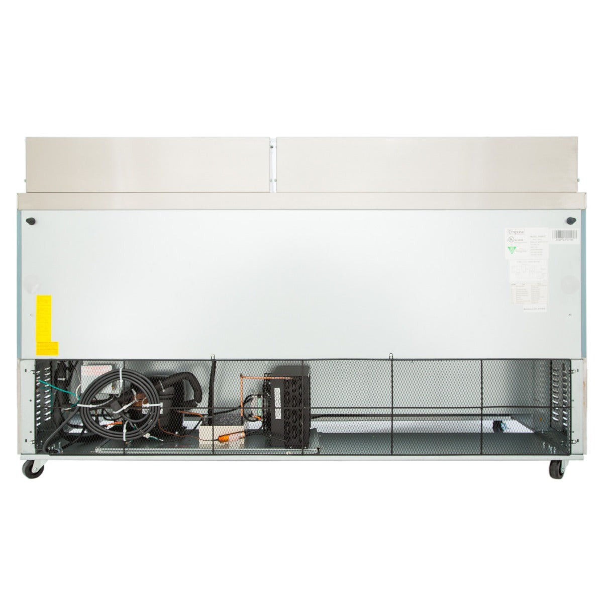 72" 3 Door Commercial Refrigerated Sandwich and Salad Prep Table Refrigerated Counter, Sandwich / Salad Unit Empura