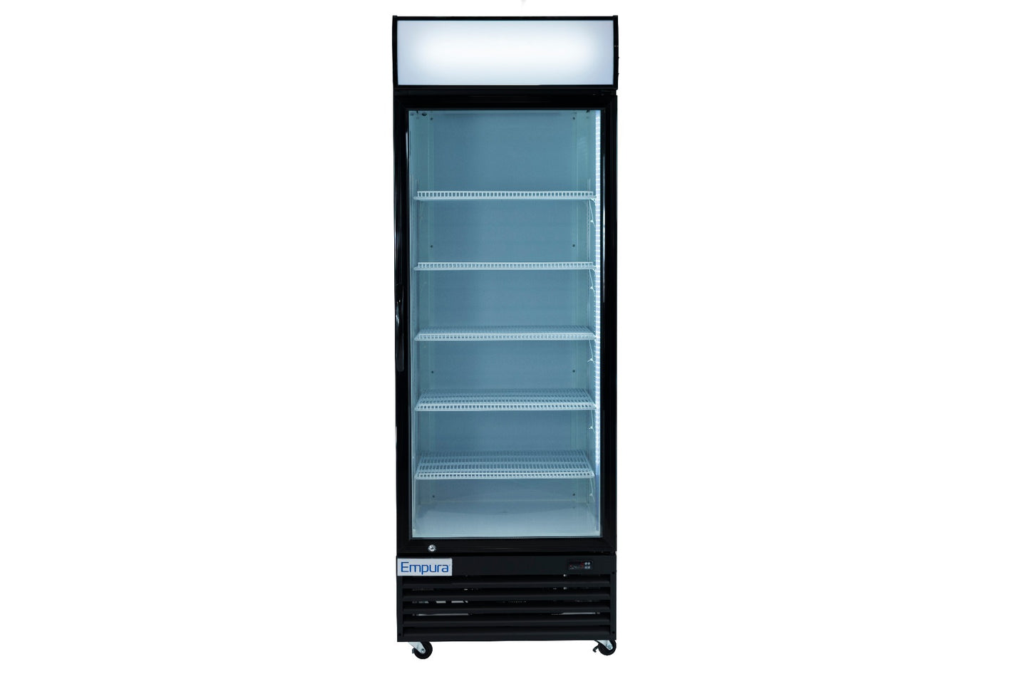 Empura EGM-23B 27.6" Wide Black Swinging Glass Door Merchandiser Refrigerator With 1 Door, 23 Cubic Ft, 115 Volts