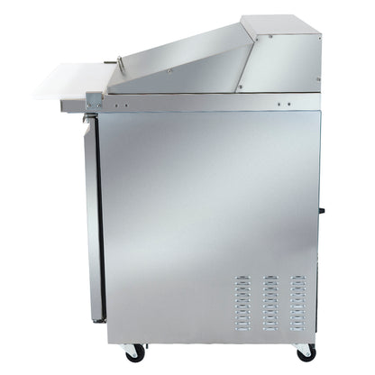 29" 1 Door Commercial Mega Top Refrigerated Sandwich and Salad Prep Table Refrigerated Counter, Mega Top Sandwich / Salad Unit Empura