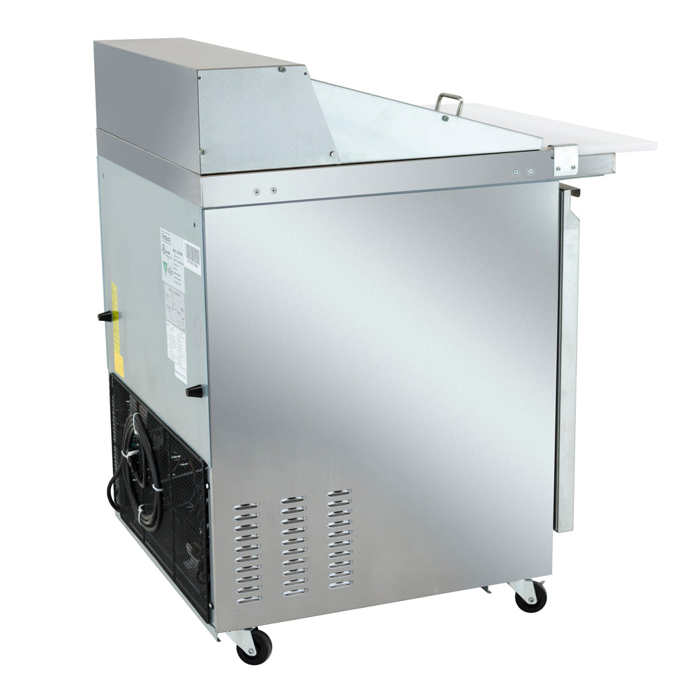 29" 1 Door Commercial Mega Top Refrigerated Sandwich and Salad Prep Table Refrigerated Counter, Mega Top Sandwich / Salad Unit Empura