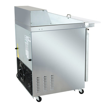 29" 1 Door Commercial Mega Top Refrigerated Sandwich and Salad Prep Table Refrigerated Counter, Mega Top Sandwich / Salad Unit Empura