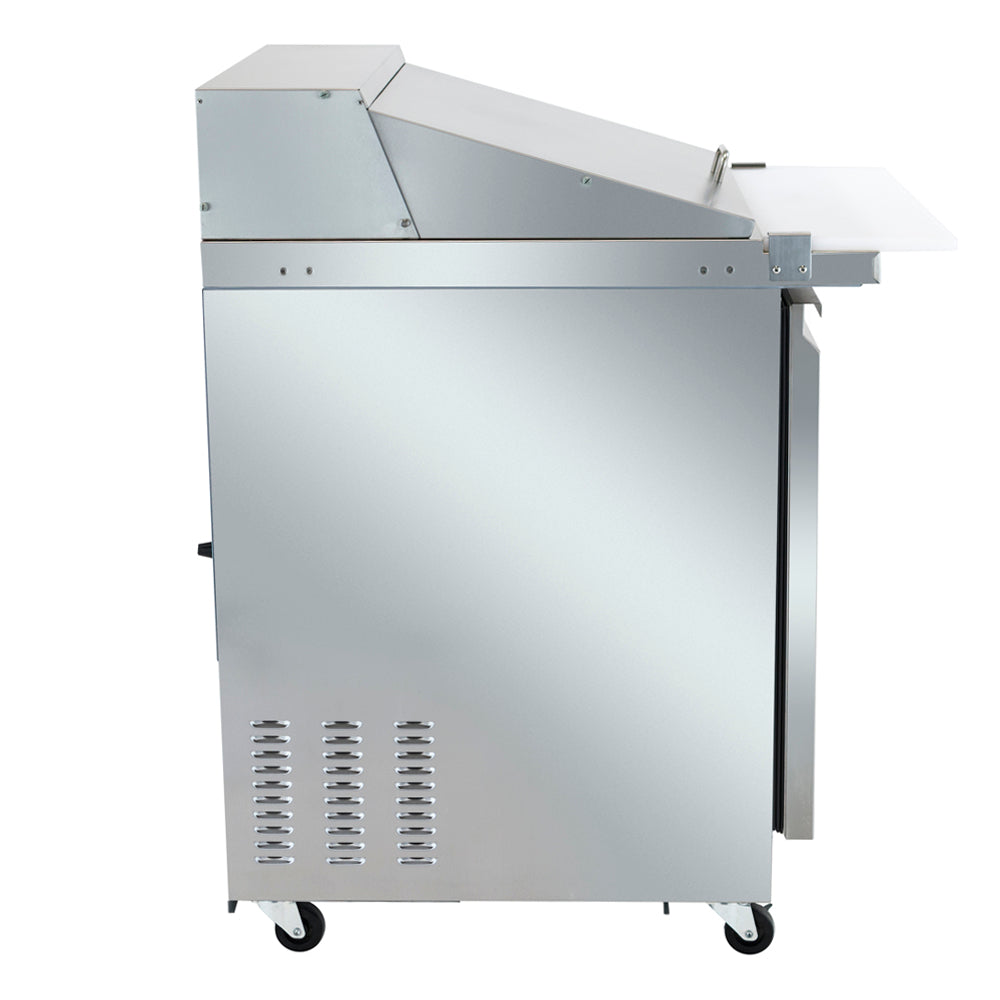 29" 1 Door Commercial Mega Top Refrigerated Sandwich and Salad Prep Table Refrigerated Counter, Mega Top Sandwich / Salad Unit Empura