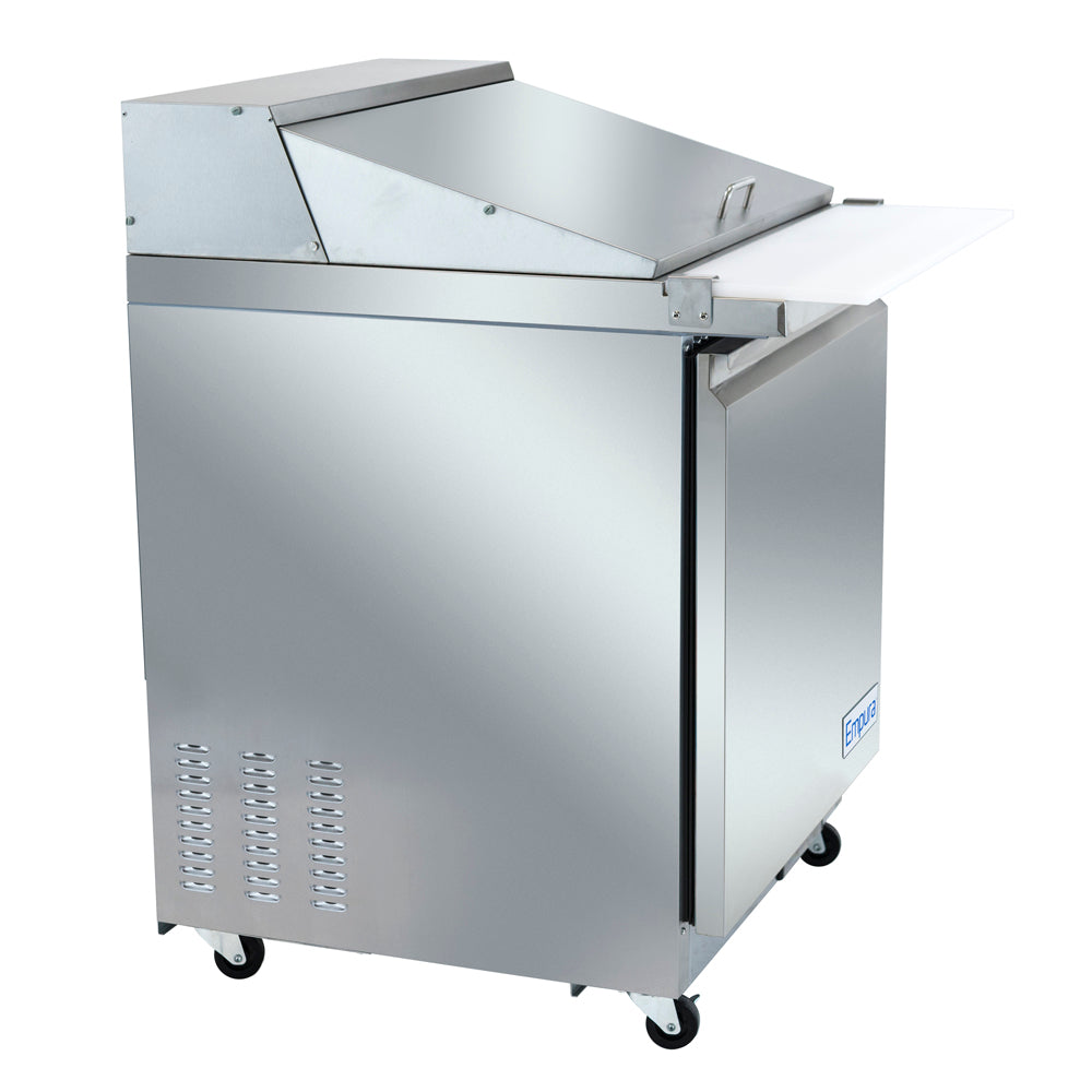 29" 1 Door Commercial Mega Top Refrigerated Sandwich and Salad Prep Table Refrigerated Counter, Mega Top Sandwich / Salad Unit Empura