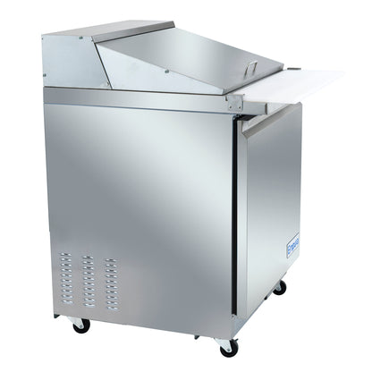 29" 1 Door Commercial Mega Top Refrigerated Sandwich and Salad Prep Table Refrigerated Counter, Mega Top Sandwich / Salad Unit Empura