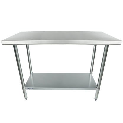 48" x 24" Standard Duty Work Table 18 Gauge 304 Stainless Steel with Galvanized Legs and Undershelf, NSF Work Table, 40" - 48", Stainless Steel Top Empura