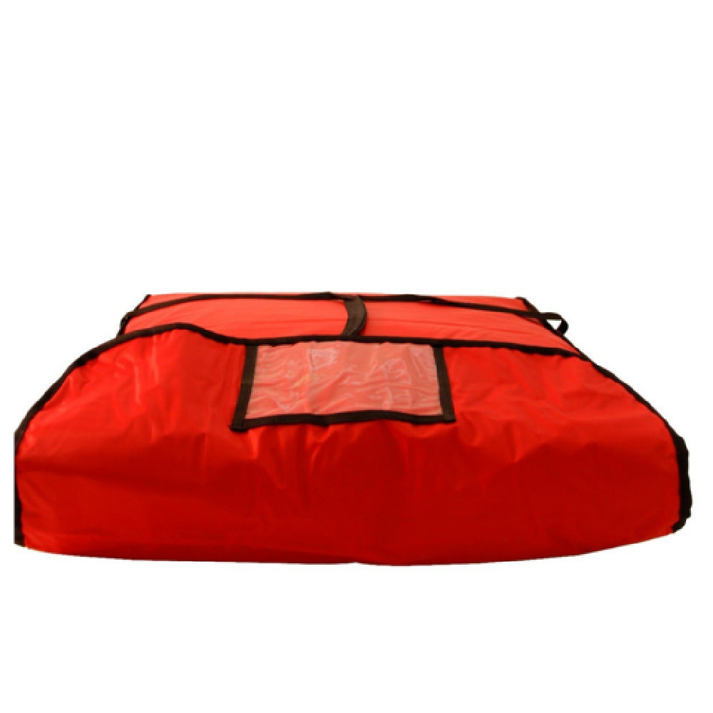 24" Red Insulated Nylon Pizza Delivery Bag Machine Washable