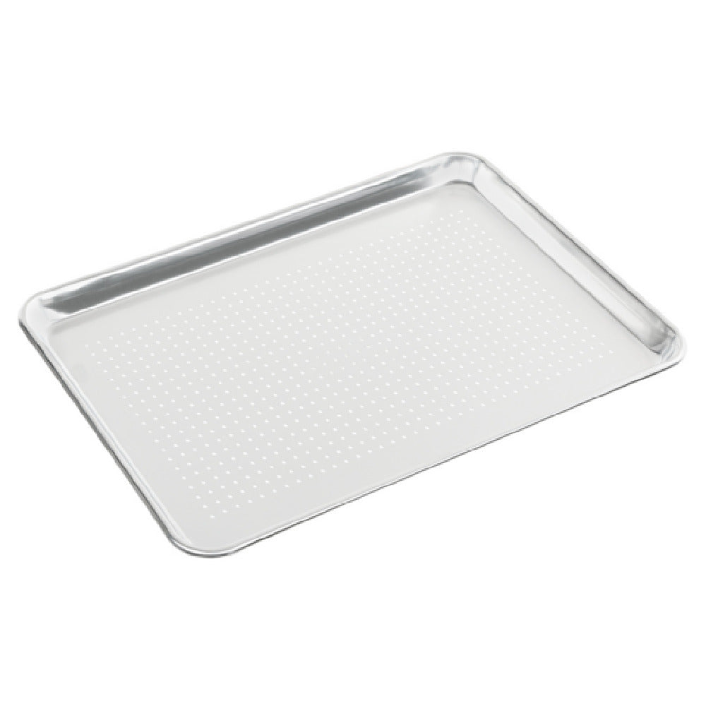 20 Gauge Half Size Perforated Aluminum Sheet Pan with Closed Bead