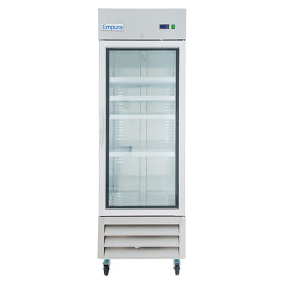 27" One Section Glass Door Reach-In Refrigerator Refrigerator, Reach-In Empura