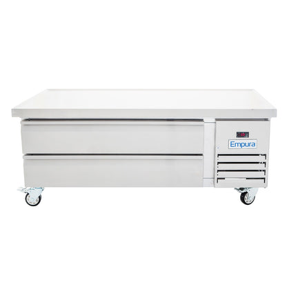 62" 2 Drawer Refrigerated Commercial Chef Base - 12" Depth Pan Equipment Stand, Refrigerated Base Empura