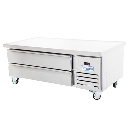 62" 2 Drawer Refrigerated Commercial Chef Base - 12" Depth Pan Equipment Stand, Refrigerated Base Empura